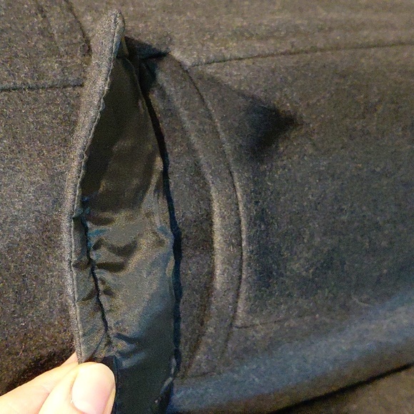 Elegant Black Long Coat with Button Details - Picture 8 of 13